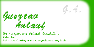 gusztav anlauf business card